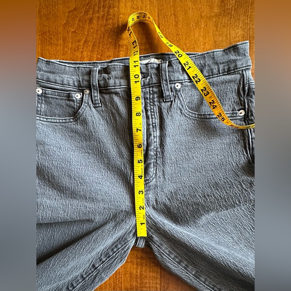 Madewell•high rise straight leg jeans•women’s size 27•cotton blend•charcoal gray - Picture 11 of 15